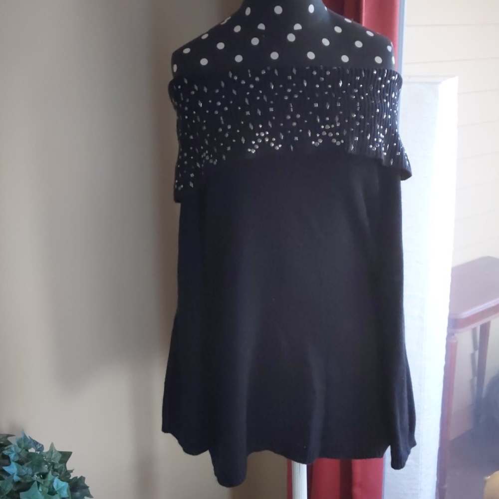 Black off the shoulder sweater